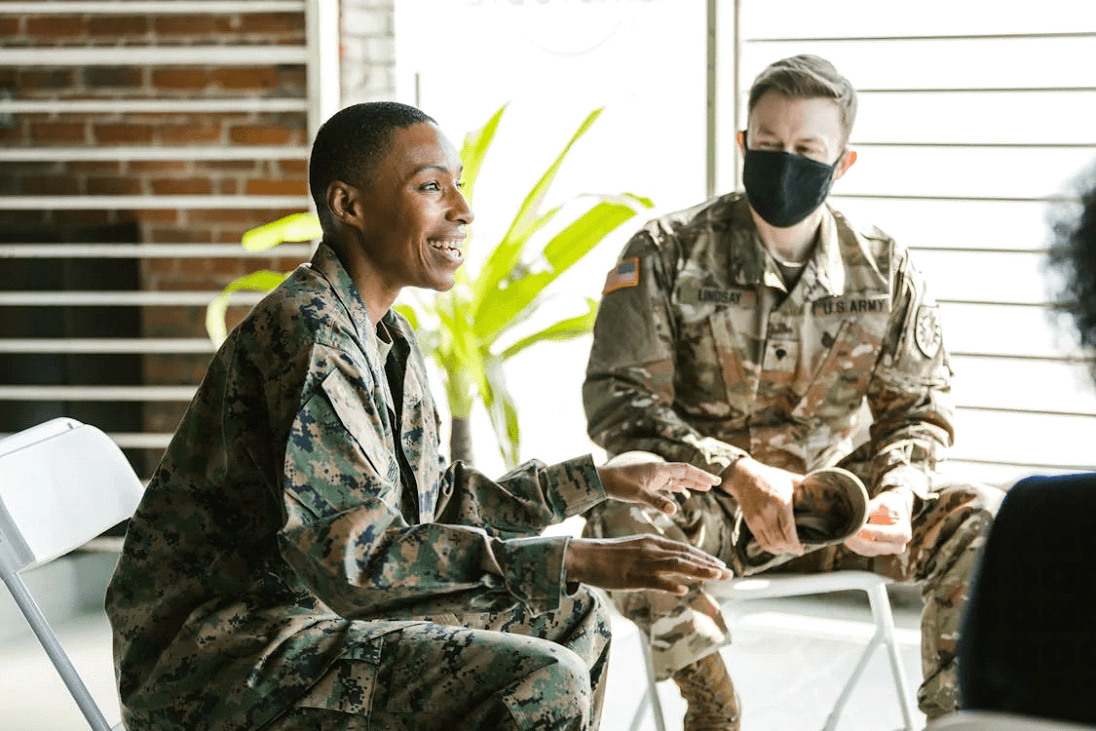 A military unit discussing Form DA-7782